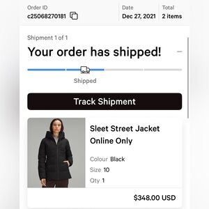 Lulu lemon sleet street winter jacket